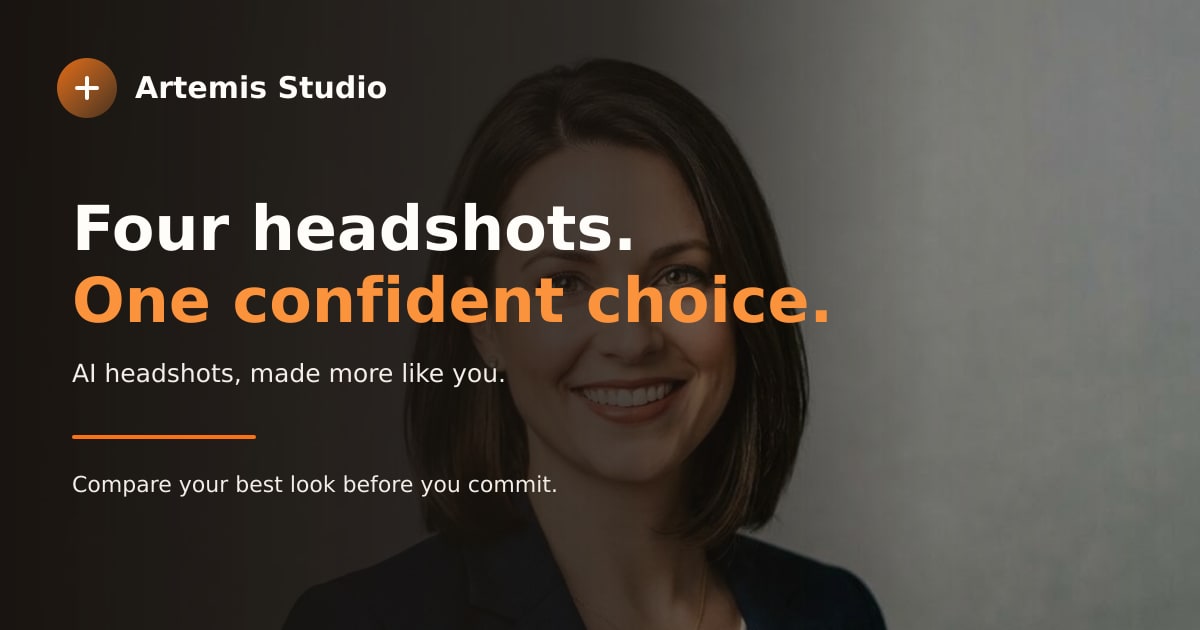 Professional AI headshot example from Artemis Studio